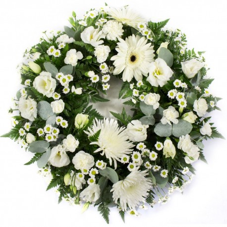 White Loose Wreath